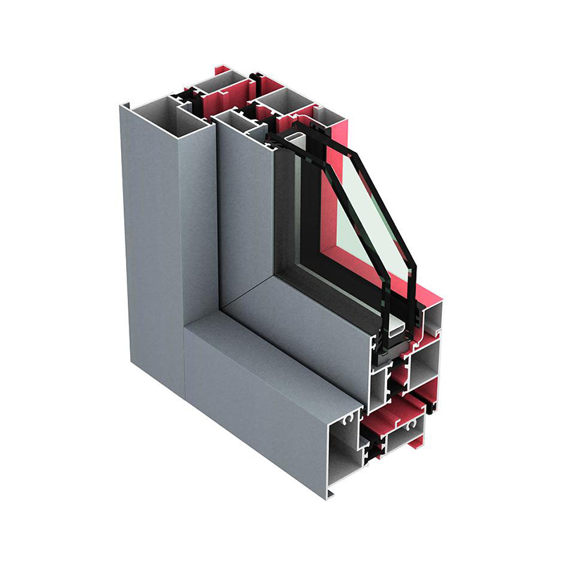 Profil Windows Casement Aluminium Pemecah Termal
